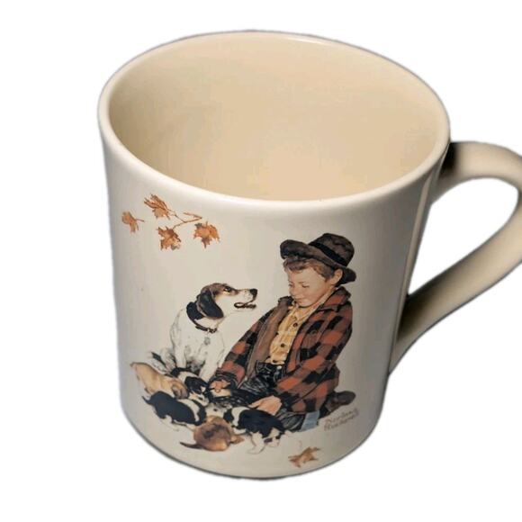 Vintage 1986 Norman Rockwell Mugs 2-Piece Set “A Boy and His Dog” Coffee Mug - Picture 5 of 5